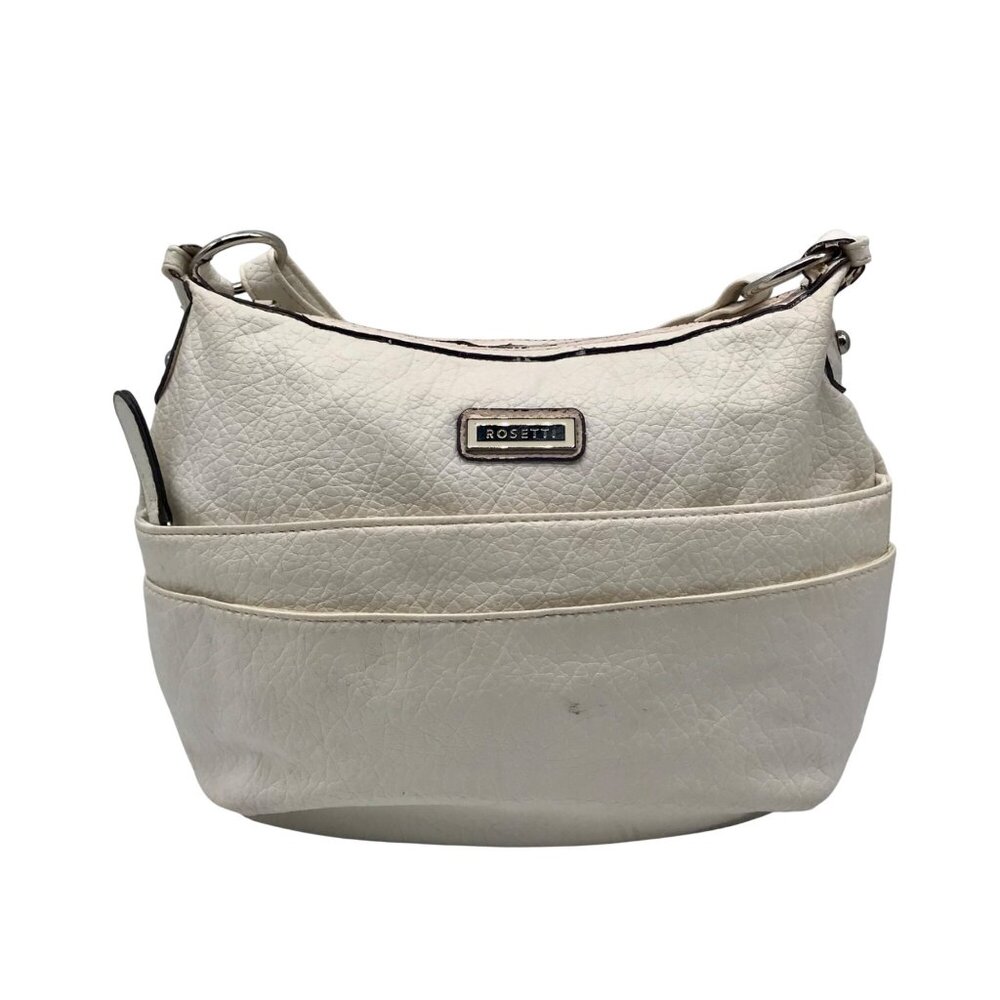 Rosetti Cream Faux Leather Crossbody Bag